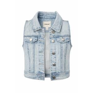 Cherokee Girls Denim Vest Sleeveless Light Wash Jean Jacket Size S 6/6X EUC